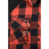 NexGen MNG21602 Women's Casual Black and Red Long Sleeve Cotton Flannel Shirt with Hoodie