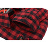 NexGen MNG21609 Women's Casual Red and Black Long Sleeve Cotton Casual Flannel Shirt