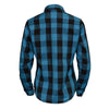 NexGen MNG21617 Women's Black and Aqua Long Sleeve Cotton Flannel Shirt