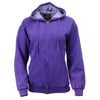 Milwaukee Leather MNG21622 Women's Distressed Purple Sweatshirt Full Zip Up Long Sleeve Casual Hoodie - with Pocket