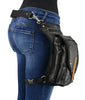 Milwaukee Leather MP8899 Black Conceal and Carry Leather Thigh Bag with Waist Belt