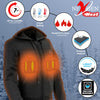 Nexgen Heat MPL2713SET12v Women's Black 'Heated' Zipper Front Hoodie (Battery Pack Included)