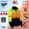 Nexgen Heat MPL2773SET Women's Heated Hoodie High-Viz Reflective - Zipper Front Sweatshirt Jacket w/ Battery Pack