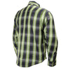 Milwaukee Leather MPM1658 Men's Plaid Flannel Biker Shirt with CE Approved Armor - Reinforced w/ Aramid Fiber