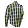 Milwaukee Leather MPM1658 Men's Plaid Flannel Biker Shirt with CE Approved Armor - Reinforced w/ Aramid Fiber