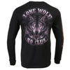 Milwaukee Leather MPMH117001 Men's 'Lone Wolf No Club' Biker Long Sleeve T-Shirt - 2X-Large