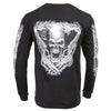 Milwaukee Leather MPMH117002 Mens 'Assassin' Double Sided Black Long Sleeve T-Shirt