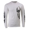 Milwaukee Leather MPMH117004 Men's 'Ghost Skull' White Long Sleeve Printed T-Shirt - Large