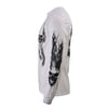 Milwaukee Leather MPMH117004 Men's 'Ghost Skull' White Long Sleeve Printed T-Shirt