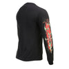 Milwaukee Leather MPMH117005 Men’s ‘Electric Skull’ Long Sleeve Black T-Shirt - X-Large