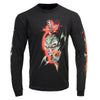 Milwaukee Leather MPMH117005 Men’s ‘Electric Skull’ Long Sleeve Black T-Shirt - 3X-Large