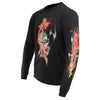 Milwaukee Leather MPMH117005 Men’s ‘Electric Skull’ Long Sleeve Black T-Shirt - Large