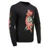 Milwaukee Leather MPMH117005 Men’s ‘Electric Skull’ Long Sleeve Black T-Shirt - 3X-Large