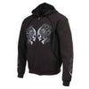 Milwaukee Leather MPMH118001 Men’s ‘Head Butt Skulls’ Black Hoodie with Zipper Closure - Large