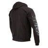 Milwaukee Leather MPMH118002 Men’s ‘Shredder Skull’ Black Hoodie with Zipper Closure - 2X-Large