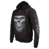 Milwaukee Leather MPMH118002 Men’s ‘Shredder Skull’ Black Hoodie with Zipper Closure - Large