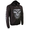 Milwaukee Leather MPMH118002 Men’s ‘Shredder Skull’ Black Hoodie with Zipper Closure - Large