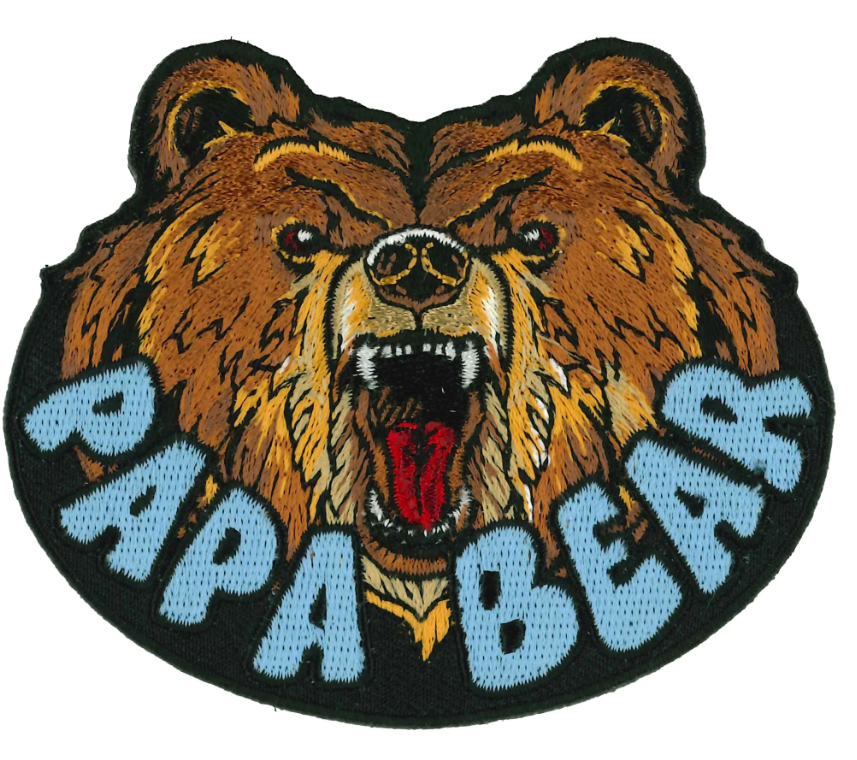 PATCH PAPA BEAR 3.5"-PPQ1713 : 3.5"X3" - HighwayLeather