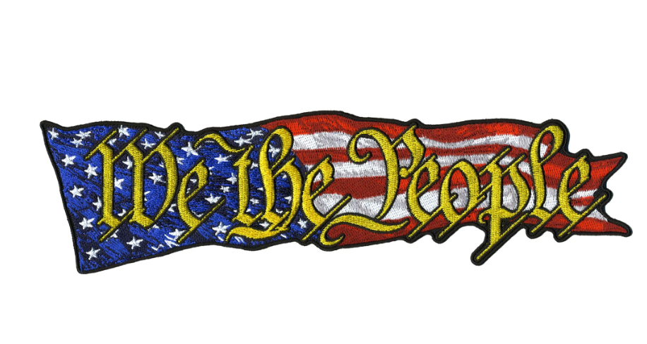 PPQ1899 WE THE PEOPLE FLAG-PPQ1899 : 10"X2.5" - HighwayLeather