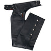 Hot Leathers CHM1001 Best Selling Black Fully Lined Unisex Leather Chaps