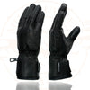 Milwaukee Leather Men's Black Gauntlet Motorcycle Hand Gloves-Black Soft Leather Waterproof Sinch Wrist Closure-SH293