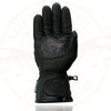 Milwaukee Leather Men's Black Gauntlet Motorcycle Hand Gloves-Black Soft Leather Waterproof Sinch Wrist Closure-SH293