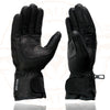 Milwaukee Leather Men's Black Gauntlet Motorcycle Hand Gloves-Black Soft Leather Waterproof Sinch Wrist Closure-SH293