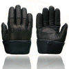 Milwaukee Leather Men's Black Gauntlet Motorcycle Hand Gloves-Black Soft Leather Waterproof Sinch Wrist Closure-SH293