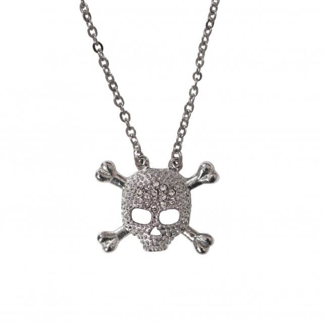 Hot Leathers JWN1002 Skull and Cross Bones Necklace