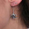 Hot Leathers JWE1103 Stainless Steel Skull and Crossbones Earrings