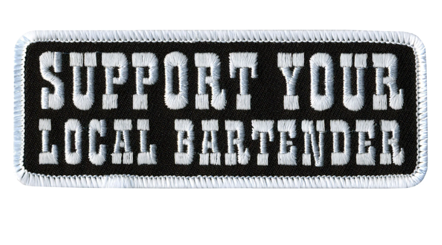 PATCH SUPPORT YOUR LOCAL BAR-PPL9778 : 3"X3" - HighwayLeather