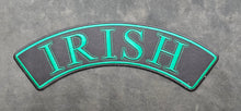 ML189408 IRISH Black and Green Rocker Embroidered Patch 12"X4" - HighwayLeather