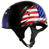 Hot Leathers HLD1051 'USA Flag (Star and Stripes )' Gloss Black Motorcycle DOT Skull Cap Helmet for Men and Women