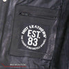 Hot Leathers VSL1019 Ladies 'Red Rose' Lined Black Leather MC Vest