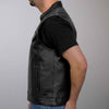 Hot Leathers VSM1039 Men's Black 'Conceal and Carry' Club Leather Vest