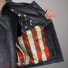 Hot Leathers VSM1056 Men's Black 'Vintage USA Flag' Conceal and Carry Leather Vest