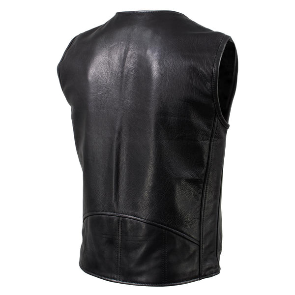 Milwaukee Leather USA MADE MLVSM5009 Men's Black 'Slinger' V-Neck ...