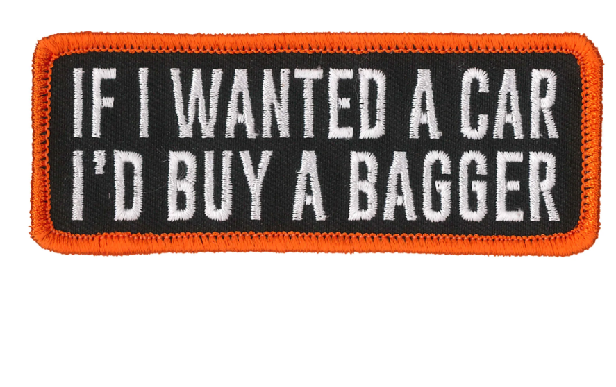 PATCH CAR BAGGER-PPL9852 : 4"X2" - HighwayLeather