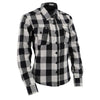 NexGen MNG21633 Women's Black and White Long Sleeve Cotton Flannel Shirt