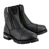 Milwaukee Leather MBL202 Women's Black Leather Double Sided Zipper Motorcycle Riding Boots