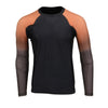 X-Fitness XFM7000 Men's Black and Brown Long Sleeve Compression Rash Guard Athletic Shirt- MMA, BJJ, Wrestling, Cross Training