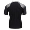 X-Fitness XFM7001 Men's Black and Grey Short Sleeve Compression Rash Guard Athletic Shirt- MMA, BJJ, Wrestling, Cross Training