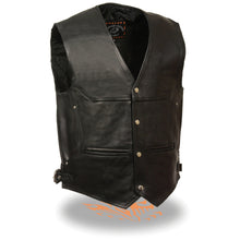 Men's Deep Pocket Vest w/ Side Buckle - HighwayLeather