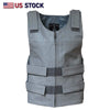 MEN'S GRAY BULLET PROOF LEATHER VEST Shade#36 (SKU#11643Gray36) - HighwayLeather