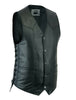 Men's Motorcycle Leather Western Vest Side Lacing - HighwayLeather