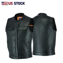 Outlaw Leather Club Vest Zipper/Snap Inside Gun Pockets - HighwayLeather