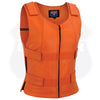 WOMEN ORANGE BULLET PROOF LEATHER VEST - HighwayLeather