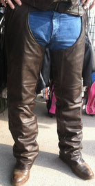 Dark Brown Leather Thermal Lined Chap - HighwayLeather