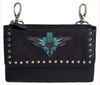 Clip pouch turquoise tribal Heart - teal - HighwayLeather