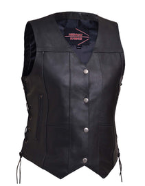 Ladies Highway Hawk 10-Pocket Motorcycle Vest - HighwayLeather